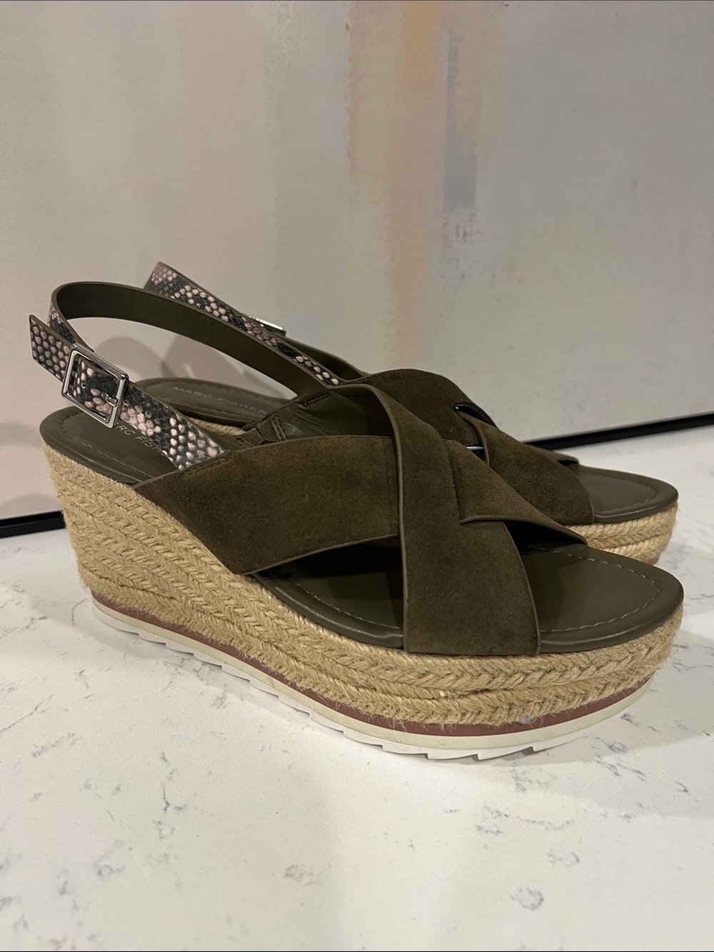 Marc Fisher Zevra platform espadrille sandals size 9.5